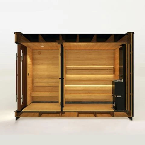 Saunum AirCube Double Traditional Outdoor Sauna
