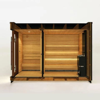 Saunum AirCube Double Traditional Outdoor Sauna